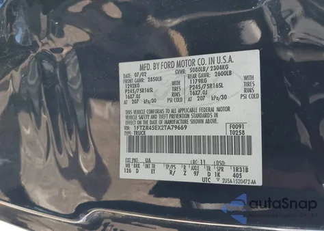 2002 Ford Ranger Edge/Xlt from USA, damaged, VIN 1FTZR45EX2TA79669